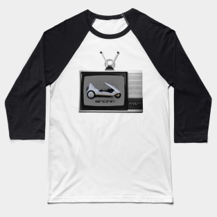 80s Retro Sinclair c5 electric future car Baseball T-Shirt